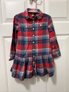 Polo by Ralph Lauren Red and Blue Plaid Shirt Dress